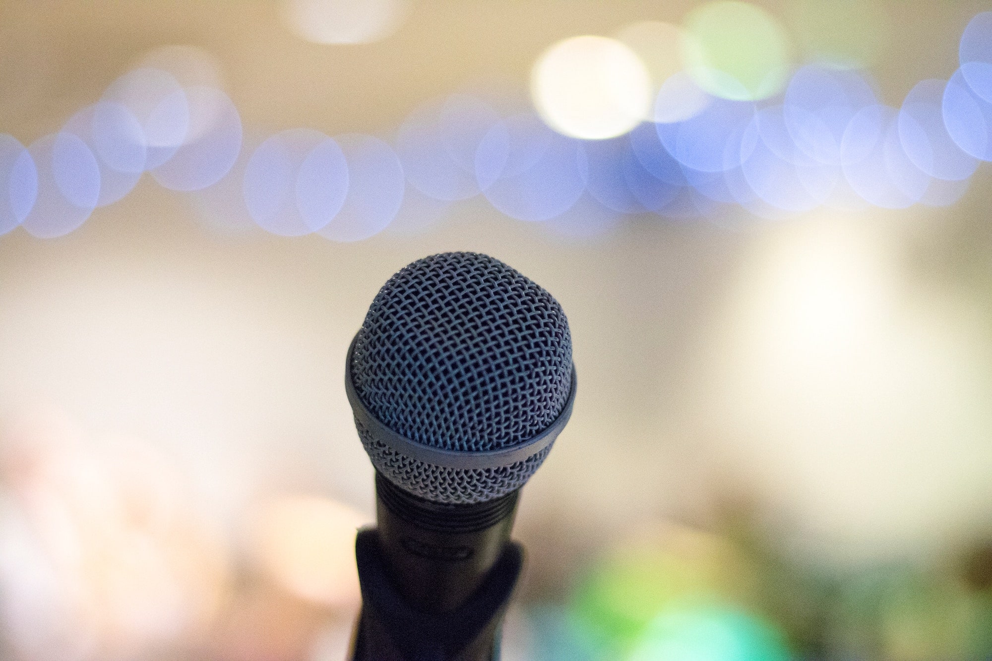 Blurred image of a microphone