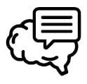 Brain with textbox icon