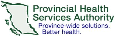Logo de la PHSA avec les mots &quot;Solutions à l&#039;échelle de la province. Une meilleure santé&quot;.