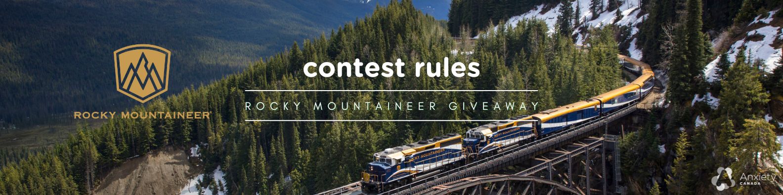 Contest Rules for Rocky Mountaineer Train Giveaway by Anxiety Canada